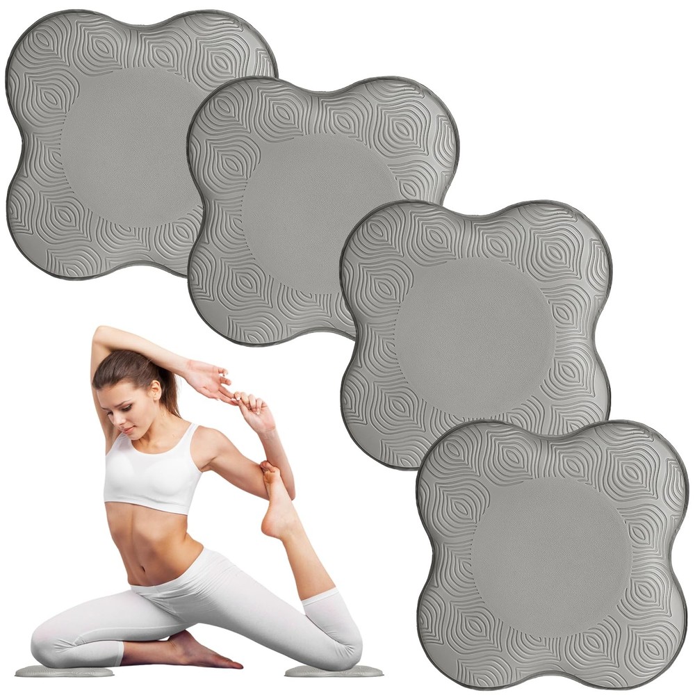 Yoga Knee Pads, Set of 4, Mats for Knees and Elbows, Fitness, Meditation, Kne…