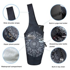 Yoga Mat Bag – Large Opening Long Tote Yoga Mat Carrier Holder Bag with Water…