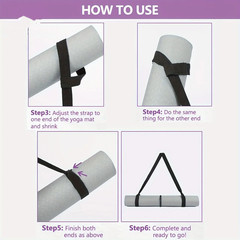 Adjustable Yoga Mat Storage Strap with Thickened Carrier – Multi-Purpose Fitness
