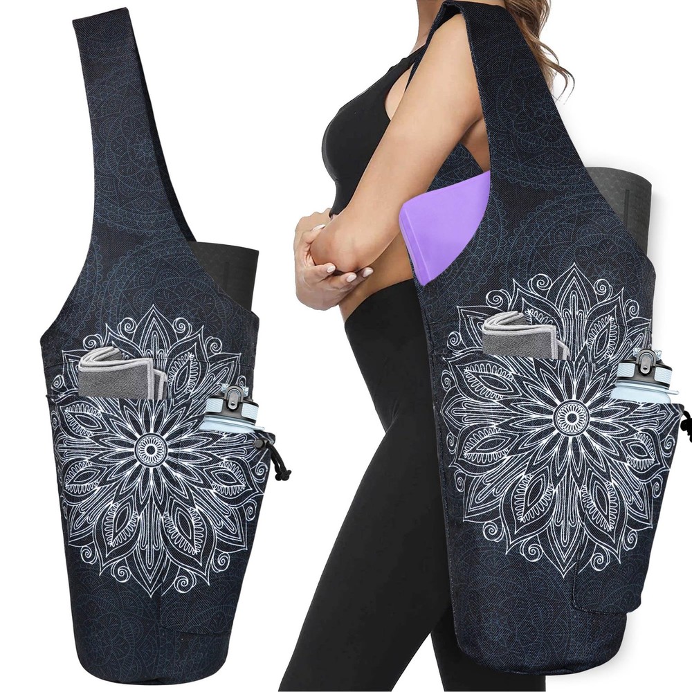 Yoga Mat Bag – Large Opening Long Tote Yoga Mat Carrier Holder Bag with Water…