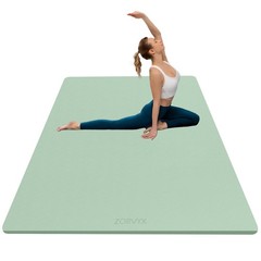 Yoga Mat Thick XXL 200×100cm TPE 10mm Thick Sports Mat Non Slip Comfortable for …