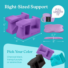 PRO Yoga Blocks | Ergonomic Yoga Block 2 Pack for Wrist Comfort and Support | EV