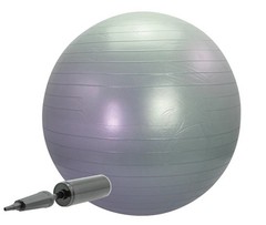 Calizenics 45cm Gray Anti-Burst PVC Fitness Ball & Hand Pump Yoga Pilate Therapy