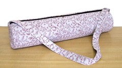 Indian White Floral Cotton Unisex Bags Gym Bag Shoulder Straps New Yoga Mat Bags