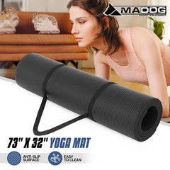 Non Slip 73″x32″ Exercise Yoga Mats Gym Pilates Meditation Fitness w/Carry Strap