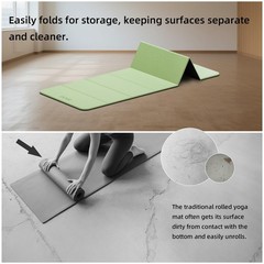 Foldable Yoga Mat 0.32 inches Thick(8mm), SGS Certified POE Material