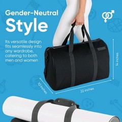 Black Gym Bag with Yoga Mat Holder – Neoprene Yoga Mat Bag Carrier for Gym…