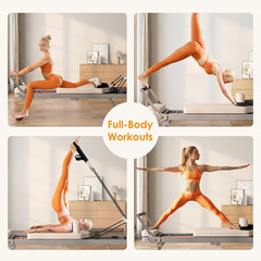 Sogespower Pilates Reformer Machine for Home Gym Workout, Foldable Pilates Equip