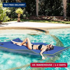 Soozier 9′ x 6′ Lily Pad Floating Mat for Lake, 3-Layer Tear-Resistant XPE Foam
