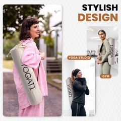 ® Cotton Yoga Mat Bag with Adjustable Strap | Durable Yoga Bag for Mats, Perf…
