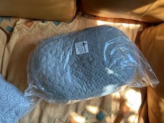 Brentwood Home Crystal Cove Yoga Cushion Set 3-Piece Gray Bolster Pillow