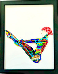 Wall Art Mosaic Yoga Pose