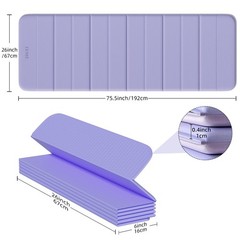 Foldable Yoga Mat, Extra Thick 10mm, 76″x26″Extra Long