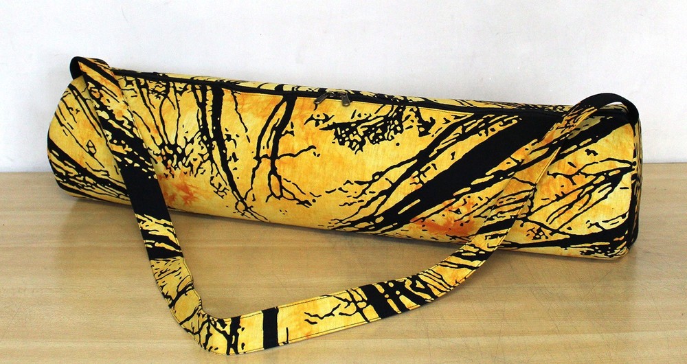 Indian Yellow Forest Yoga Mat Carrier Bag Mandala Large Bag With Shoulder Strap