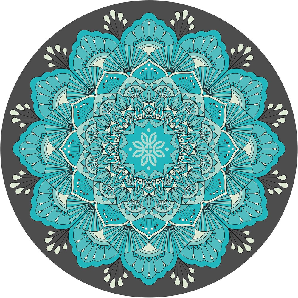 Pilates Mat round Oversize Yoga Mat Suede Rubber Non-Slip Dia 140Cm Exercise Mat
