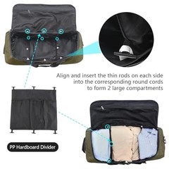 110L Expandable to 140L 32” Foldable Oxford Soft-Sided Rolling Army Green