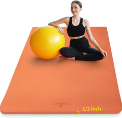 Large TPE Yoga Mat 6’X4’X1/2″ Extra Thick Non-Slip Exercise Mat – for Yoga Pilat