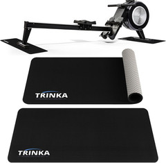2PCS Rowing Machine Mats, 30″X12″ Non-Slip Mat Protect Hardwood Floor Carpet, Fi
