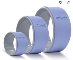 ATIVAFIT Yoga Wheel Exercise Wheel Set of 3 – Brand New – Blue/grey