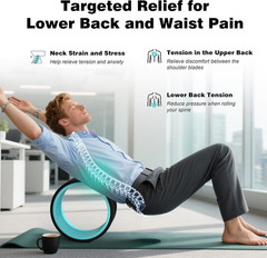 3 Pack Back Roller- Yoga Wheel for Back Pain Reliefn & Stretching, Back Wheel