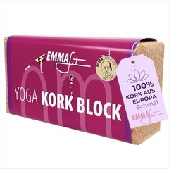 Yoga Block 227 x 120 x 65mm Natural Cork for Yoga Asanas Pilates Gymnastics