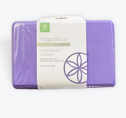 Gaiam Yoga Block – Supportive Latex-Free EVA Foam Soft Non-Slip Surface for Yoga