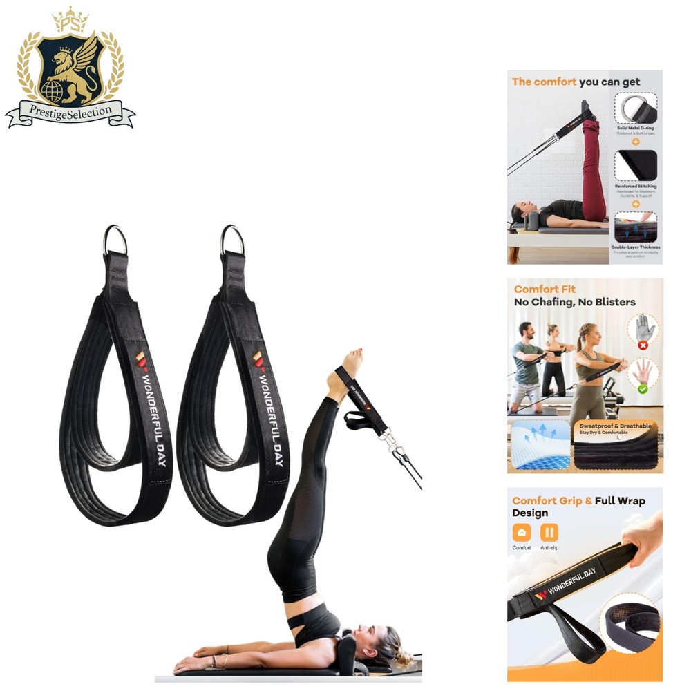 Comfortable 2-in-1 Pilates Double Loop Straps for Enhanced Workout Performance