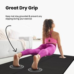 Extra Wide Yoga Mat for Men Women (72″L x 36″W x 1/4″ Thick) Non Slip Fitness…