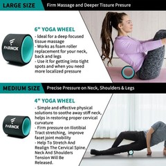 Yoga Wheel Set of 3+1, Upgraded 10MM Thick Back Wheels for Pain Relief & Stre…