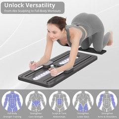 5-in-1 Foldable Pilates Reformer Board for Home Workout & Fitness