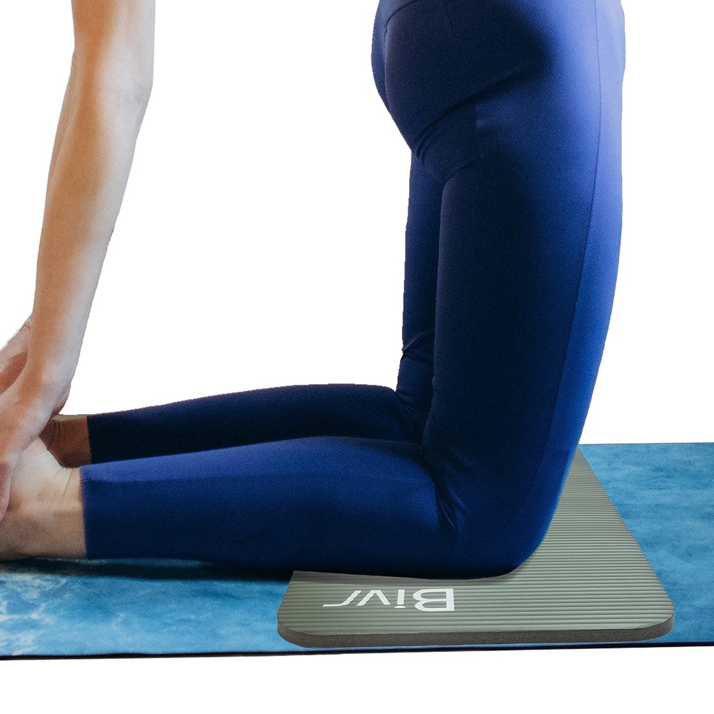 BIVR Portable Yoga Knee Pad Extra Thick Large 12 Inch Wide Cushion for Pilate…