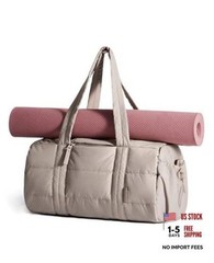 Reiki Gym Bag for Women Puffy Yoga Mat Travel Large 24L 24L-Latte Brown