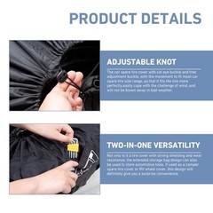 1 PC Spare Tire Covers, 210D Oxford Cloth Sun Protection debris Proof Storage