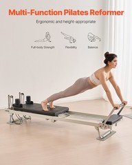 VEVOR Foldable Pilates Reformer Pilates Machine Home Gym Equipment Resistance