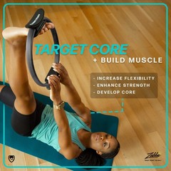 URBNFit Pilates Ring – 12″ Magic Circle w/Dual Grip, Foam Pads for Inner Teal