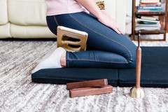 Large Natural Nomad Meditation Bench for Comfortable Mindfulness Practice