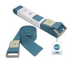 2PCS Yoga Straps 1.8M, Durable Cotton Yoga Straps for Stretching, Adjustable …