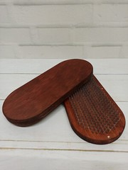 Sadhu board Natural wood Yoga tablet Aluminum nails 13.38″x5.9″ Red wine