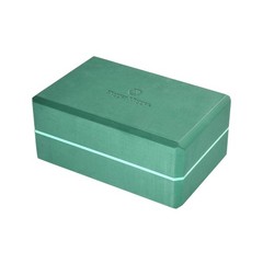 Hugger Mugger 4″ Foam Yoga Block – Evergreen – strong and stable, beveled edg…