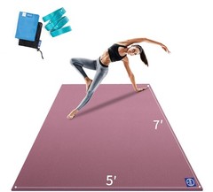 Extra Large Non-Slip Yoga Mat 12’x6′ 9MM Thick for Home Gym, Pilates & Fitness