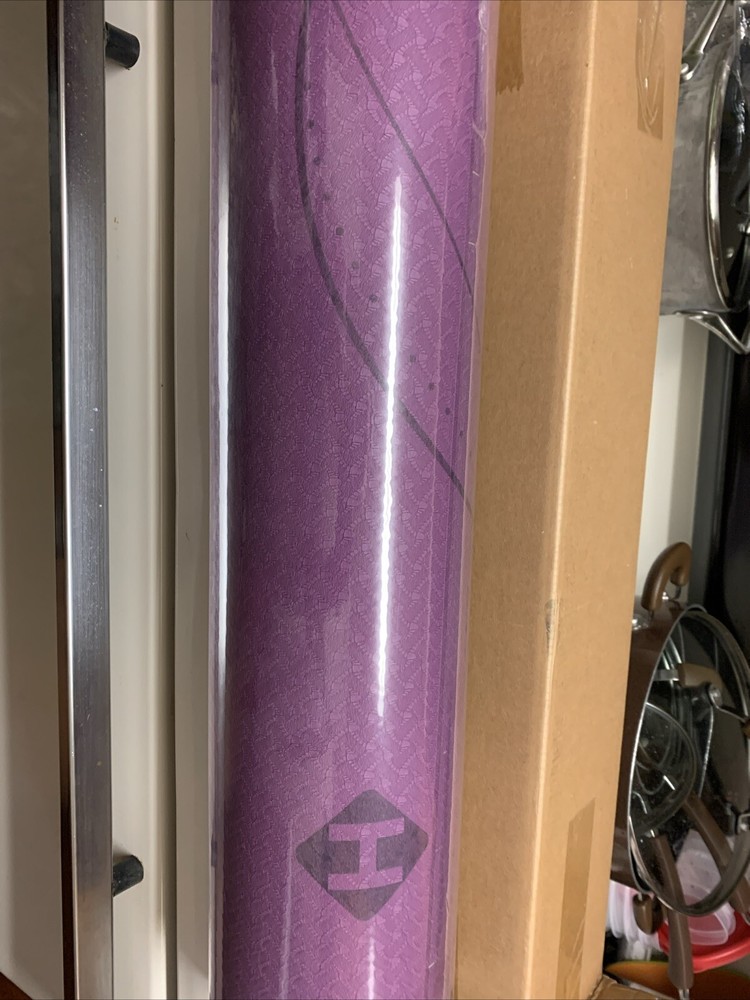 YOGA EXERCISE MAT, HH-COMP -TPE, 1/4″ THICK, PURPLE #350-00002 Brand New in Box