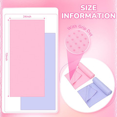 2Pack 72 X 24” Hot Yoga Towel Pack with Grip Dot, Sticky Fiber Mat Towel Non Sl