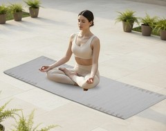 Yoga Mat Thick Non Slip Cotton Exercise Workout Mat Pilates Rug 2×6 FT