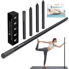 Adjustable Yoga Stick 30/45/60 in, Fully FoamSleeved Steel Stretching & Mobil…