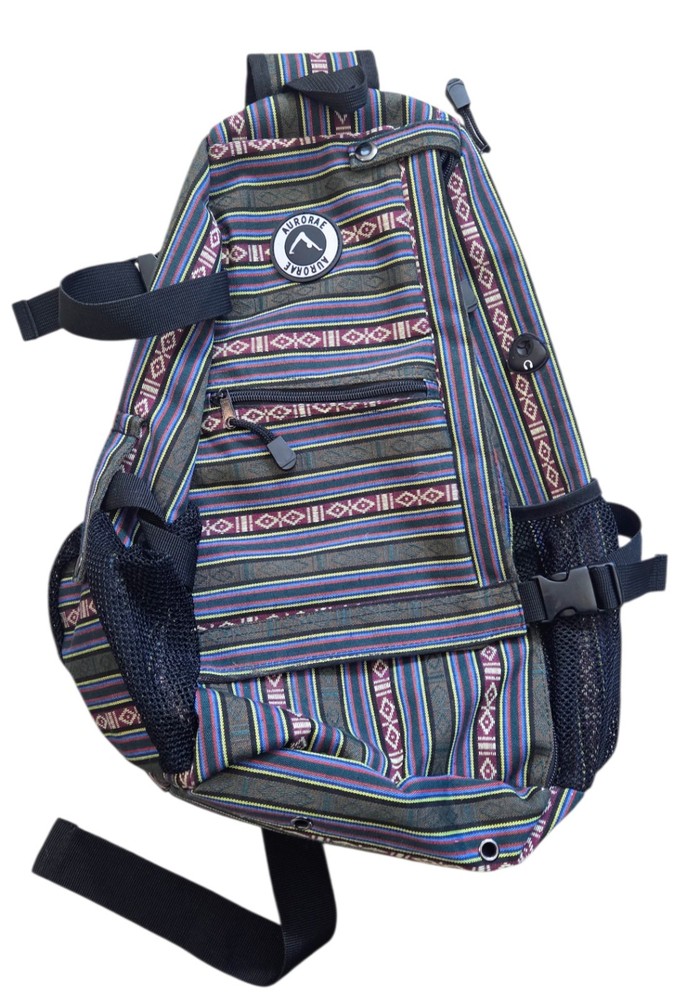 Aurorae Cross body Sling Backpack Multicolored Yoga Bag Sling Gym Workout Canvas