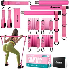 3-Section Pilates Bar Kit with Adjustable Resistance Bands – Fitness Made Easy