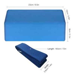 1 Set Yoga Block with Strap Foam Yoga Block Yoga Block Pilates Fitness