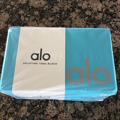 Alo Yoga Uplifting Yoga Block, NEW, Bright Aqua/Silver