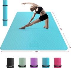 Hapbear Extra Large Non-Slip Yoga Mat 72×48 Inch Eco-Friendly