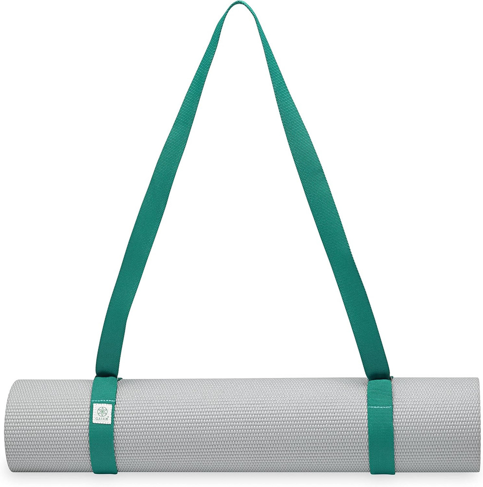 Yoga Mat Carry Strap Easy-Cinch Sling with Metal D-Rings